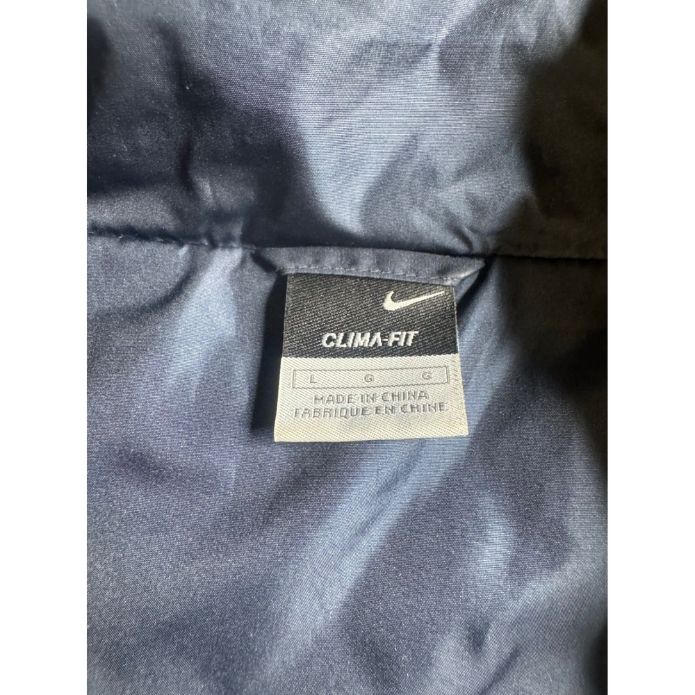 Nike Clima-FIT Windbreaker Jacket Mens Large Navy Blue Grey Full Zip Track Coat - Picture 7 of 10